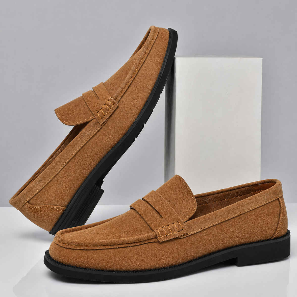 Innenansicht des Penny-Loafers mit geformtem Fußbett
