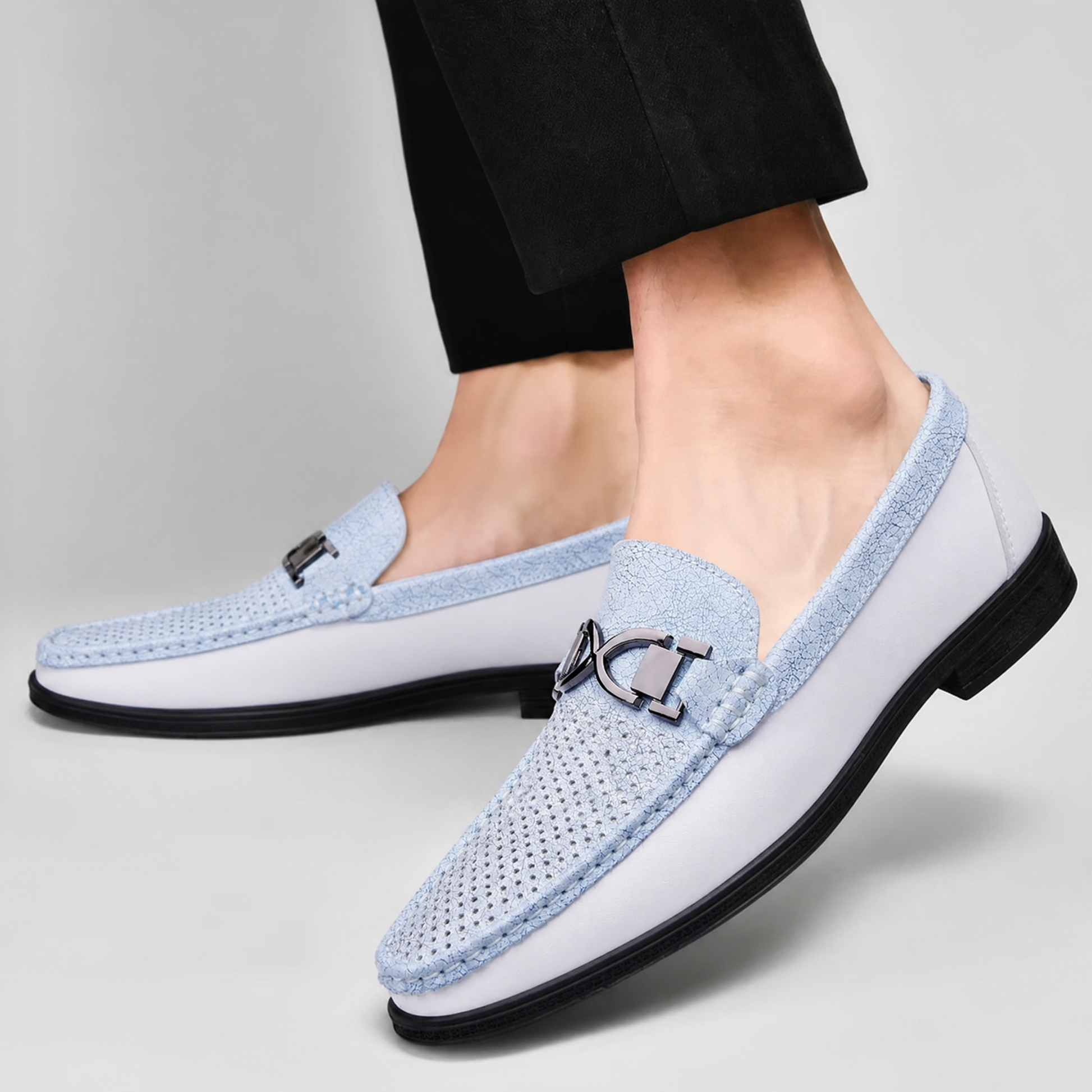 Herren Loafer aus Leder mit Metall-Detail, Paaransicht