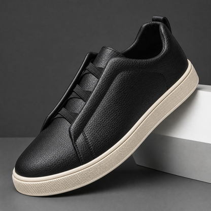 Leder Sneaker Mit Stretchschnürung