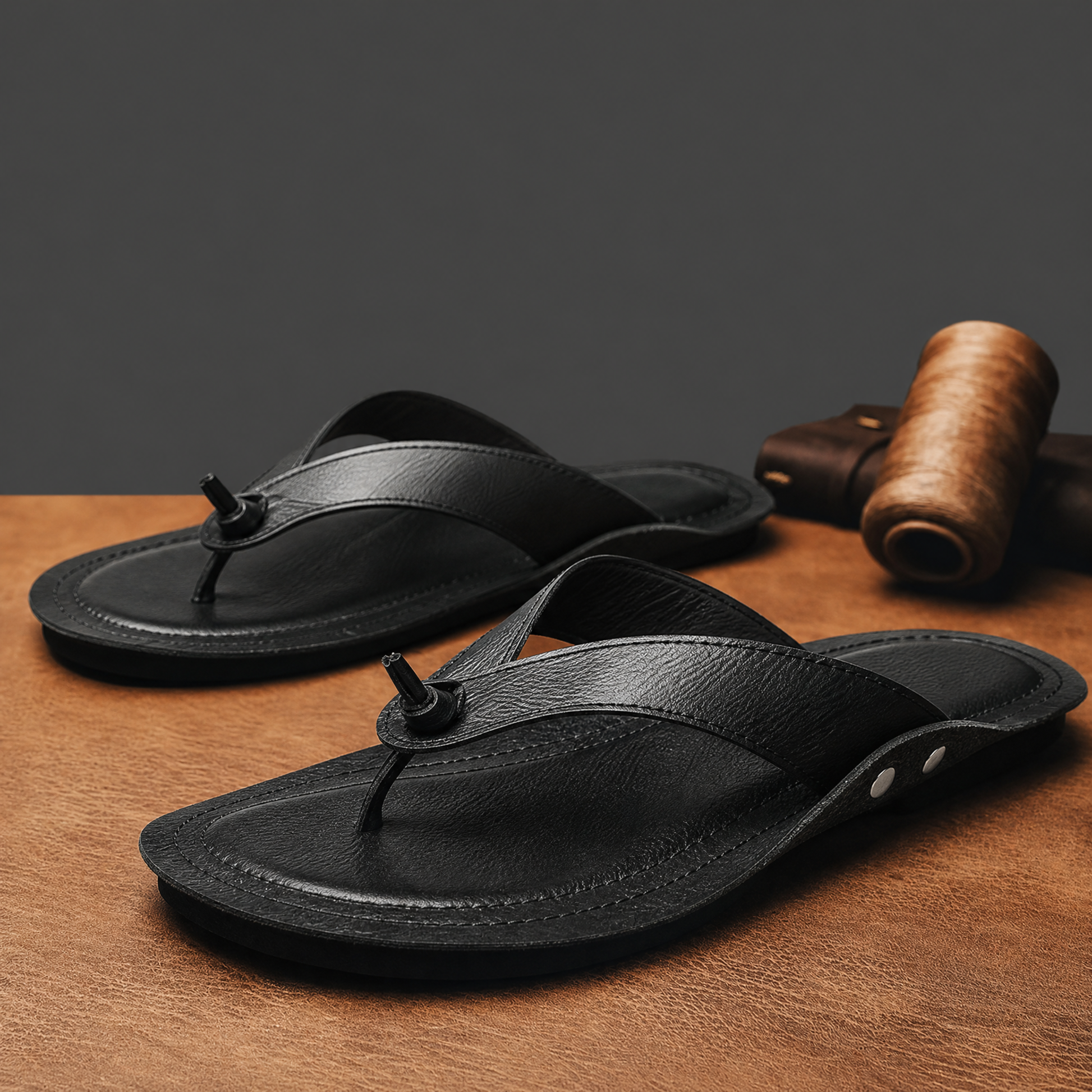 Damen Ledersandalen aus Leder in stilvoller Produktansicht