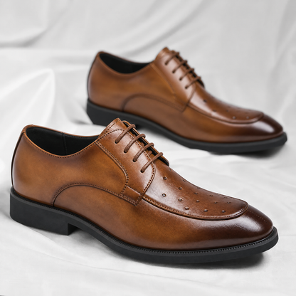 Elegante Herren Lederschuhe aus Leder mit strukturierter Front