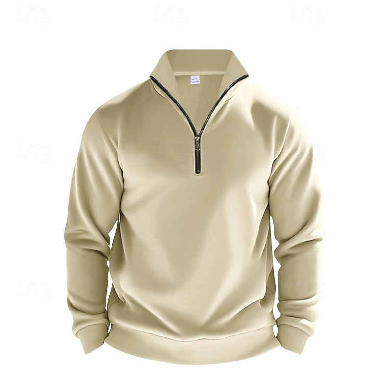 Herrenpullover mit Troyer-Kragen für Freizeit und Alltag