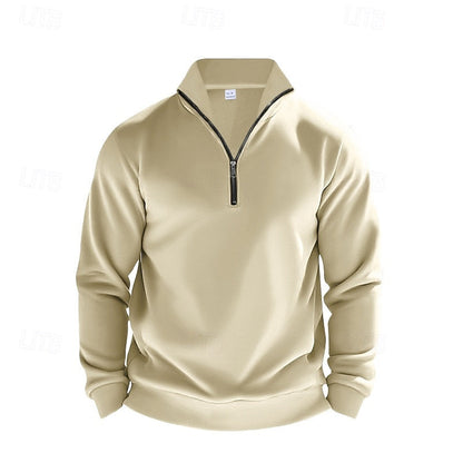 Herrenpullover mit Troyer-Kragen für Freizeit und Alltag