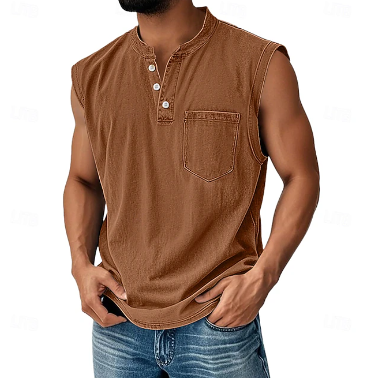 Ärmelloses Vintage-Tanktop für Herren in Freizeitoptik, Gesamtansicht