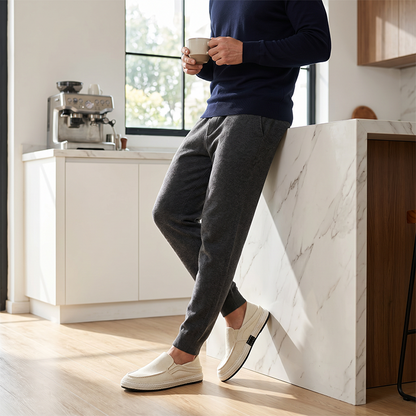 Herren Slip-on Canvas Schuhe in Freizeitstil, Draufsicht als Paar