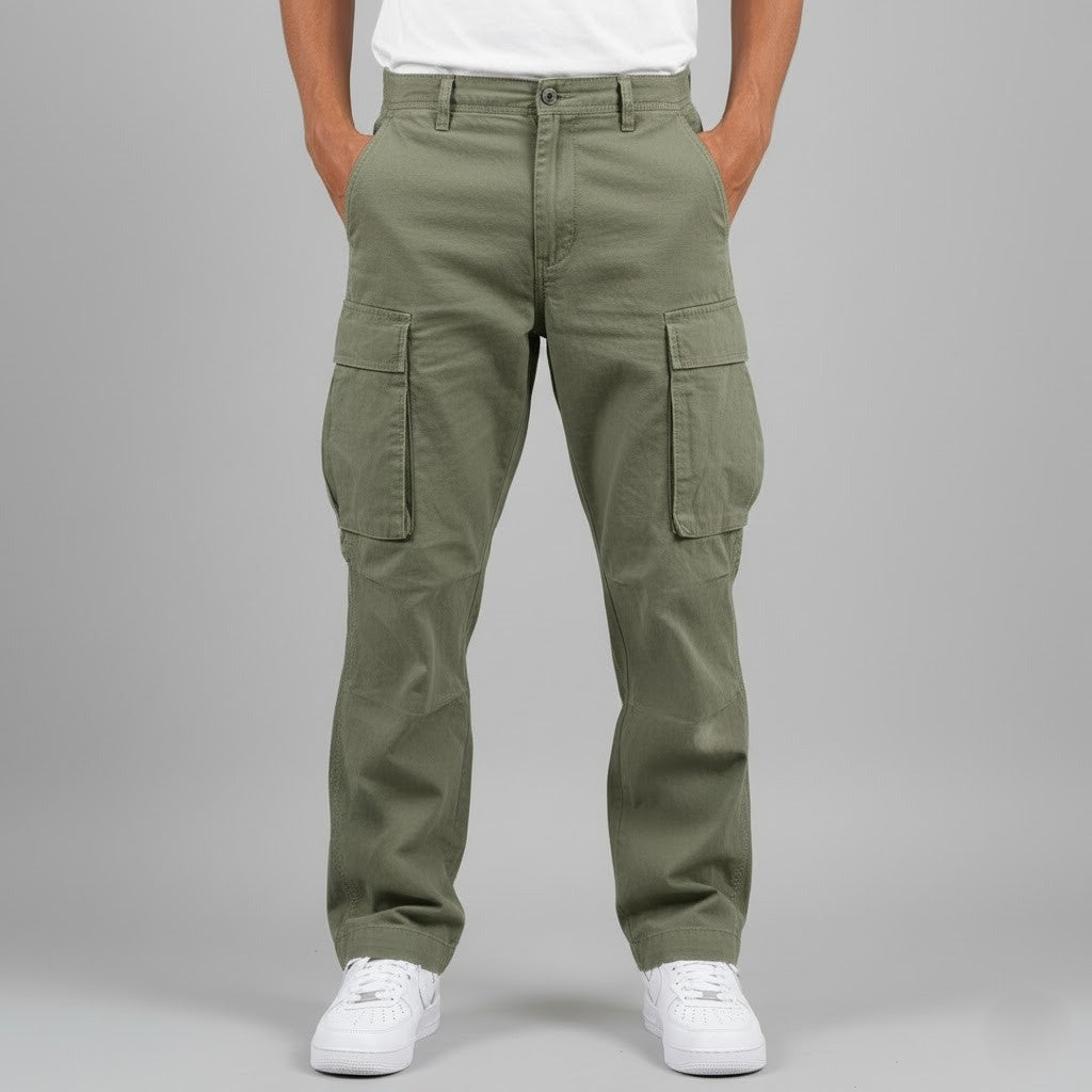 Herren Cargo Hose Mit Schmal Zulaufendem Bein