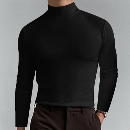 Schlanke Passform des Rollkragenshirts an der Vorderseite