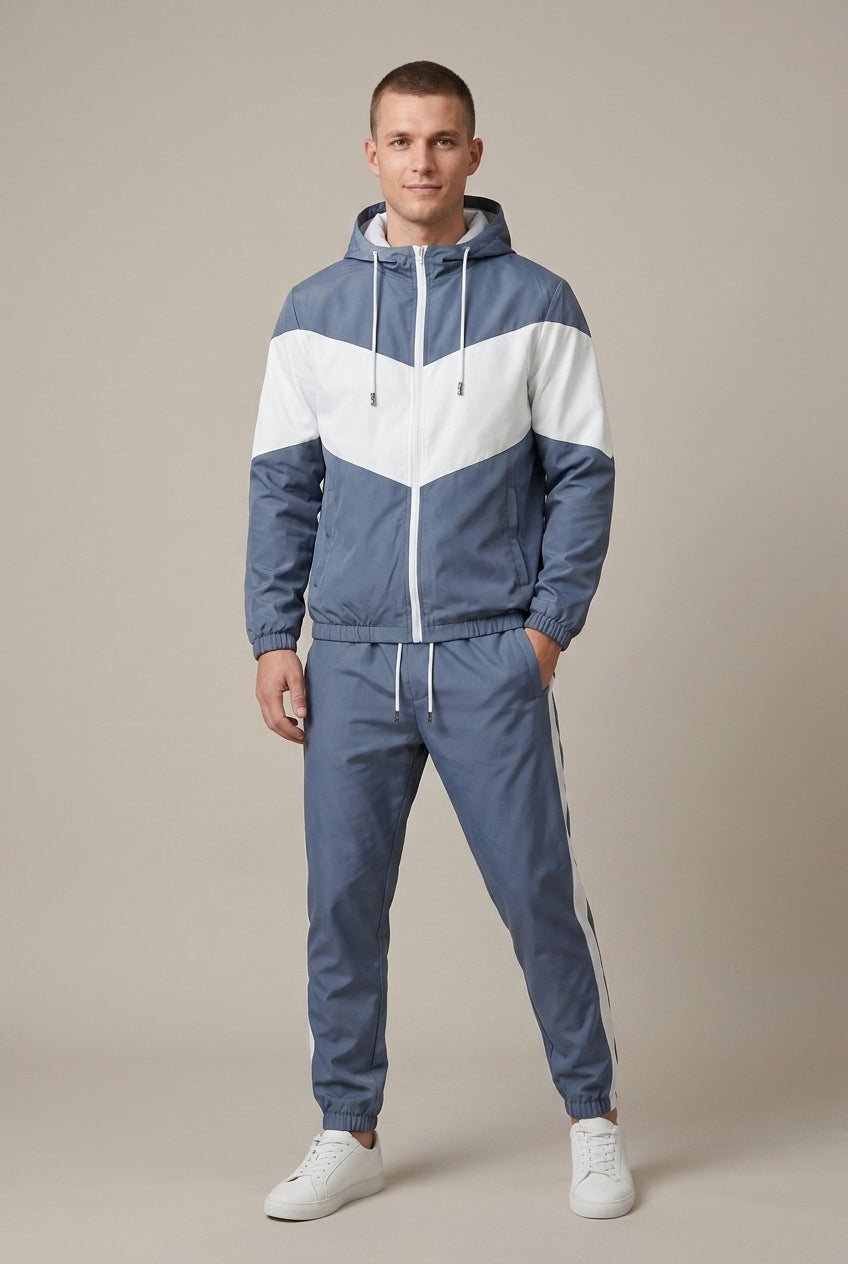 Men's Hooded Tracksuit With Contrast Details