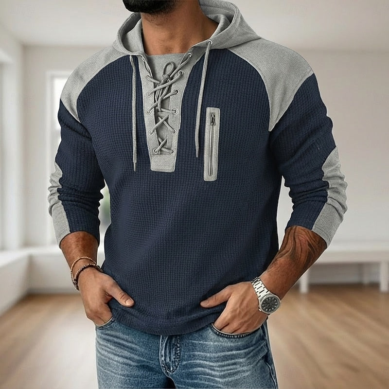 Herren-Kapuzenpullover mit geräumiger Brusttasche