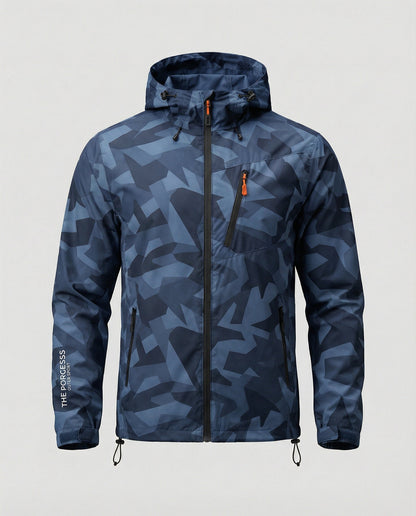 Men's ski jacket letter print sporty cut