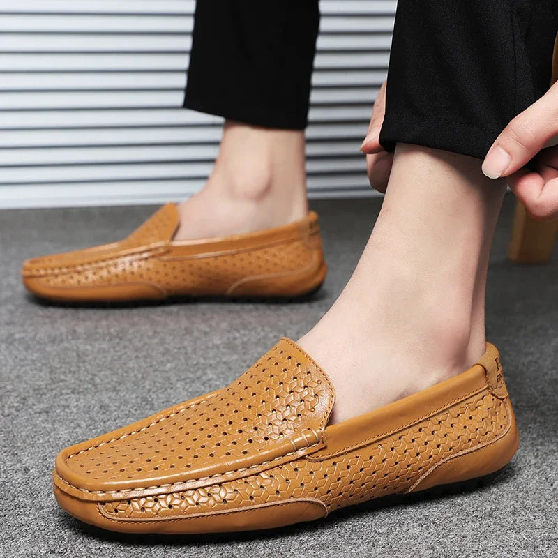 Loafer mit transparentem Obermaterial und flacher Sohle